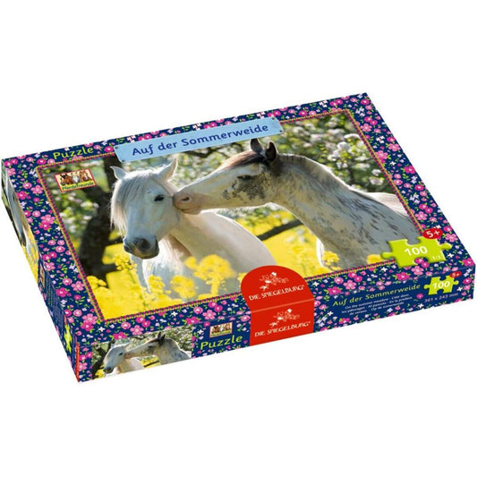 Die Spiegelburg Boxpuzzle Auf der Sommerweide Pferdefreunde, 100 Teile