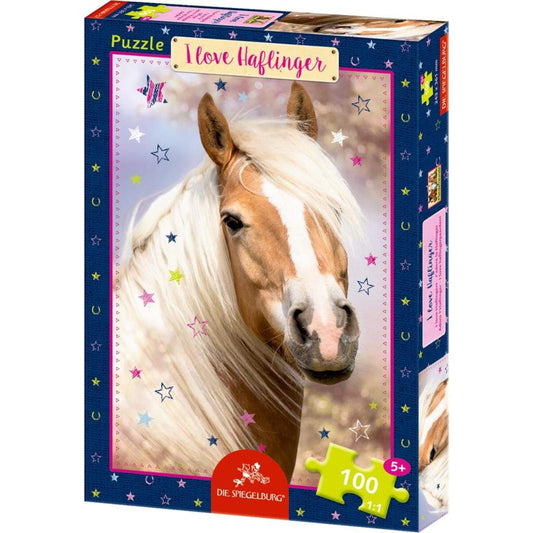 Die Spiegelburg Boxpuzzle I love Haflinger Pferdefreunde, 100 Teile