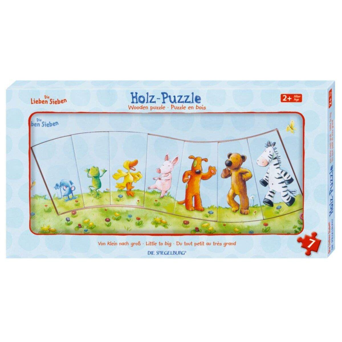 Die Spiegelburg Die Lieben Sieben Holz-Puzzle Von klein nach groß