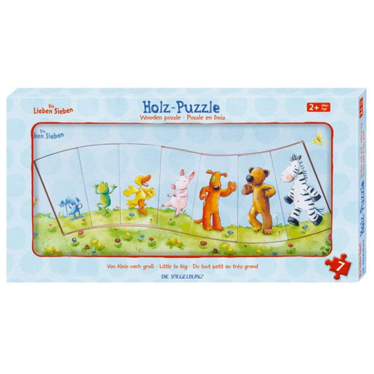 Die Spiegelburg Die Lieben Sieben Holz-Puzzle Von klein nach groß