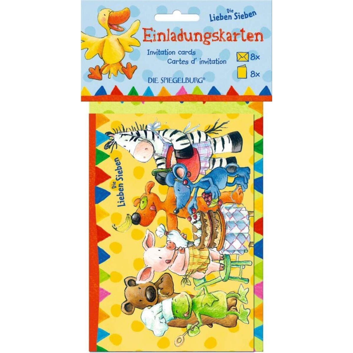 Die Spiegelburg Einladungskarten Die Lieben Sieben, 8 Stück
