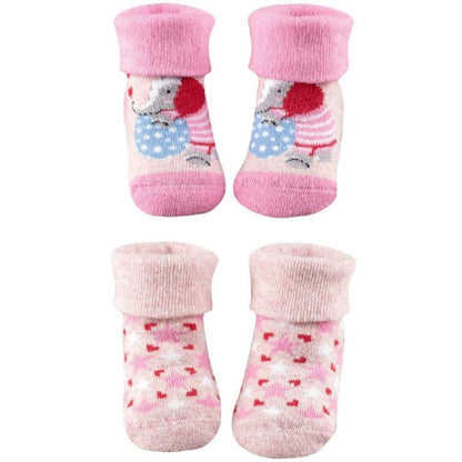 Die Spiegelburg Erstlingssöckchen (2erSet) BabyGlück,rosa (Gr.13-14/0-4Mon.)