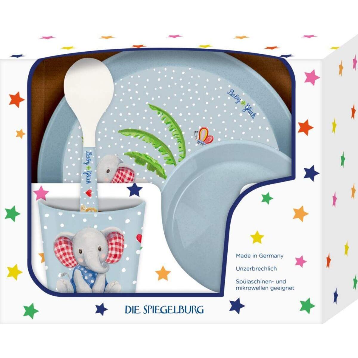 Die Spiegelburg Geschenkset Elefant & Löwe BabyGlück