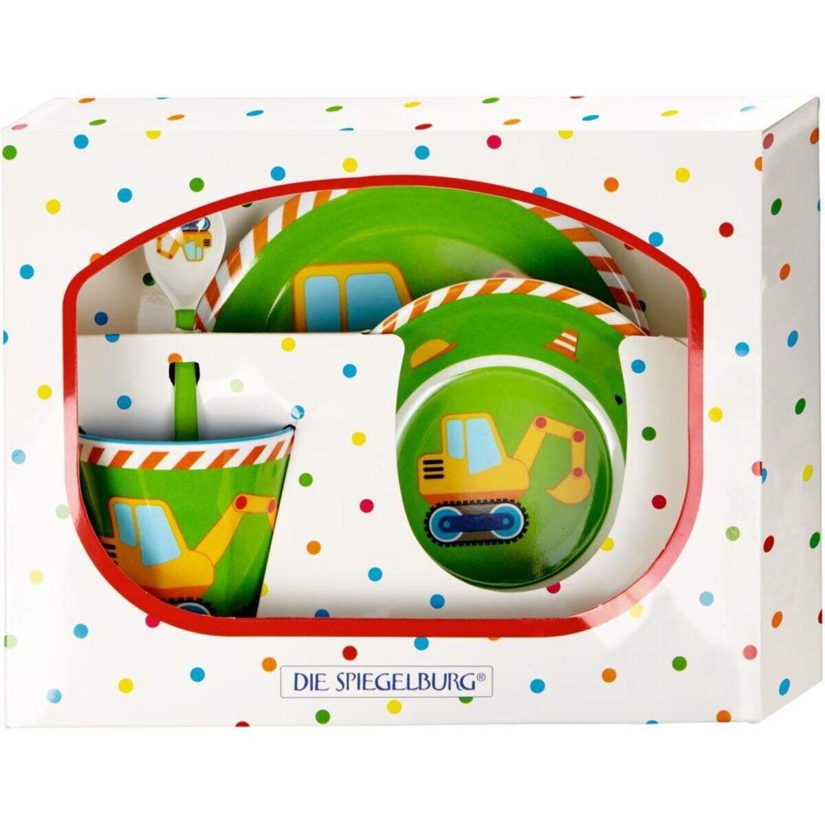 Die Spiegelburg Geschenkset Melamin Bagger (Wenn ich mal groß bin)