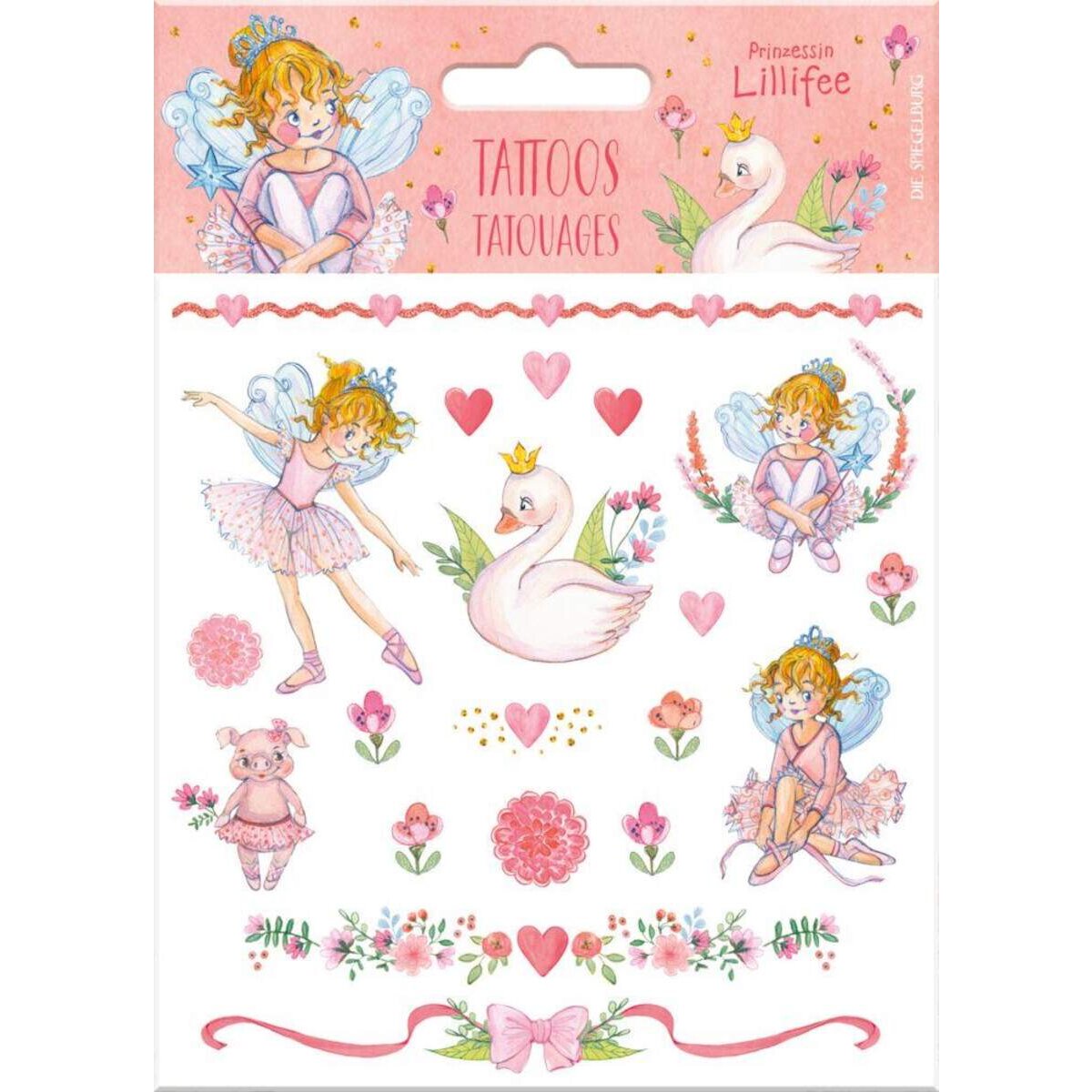 Die Spiegelburg Glitzer-Tattoos Prinzessin Lillifee (Schwan)