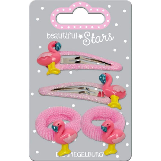 Die Spiegelburg Haarclip + Harrgummi Flamingo beautiful Stars