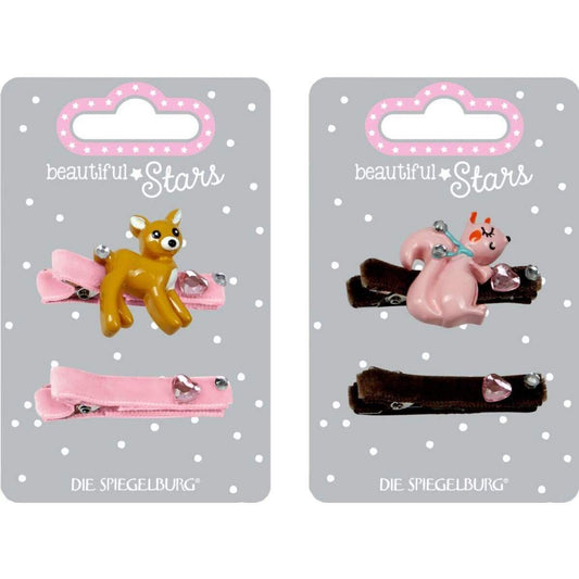 Die Spiegelburg Haarclip Reh + Eichhörnchen beautiful Stars, sort.: 1 Stück, 2-fach