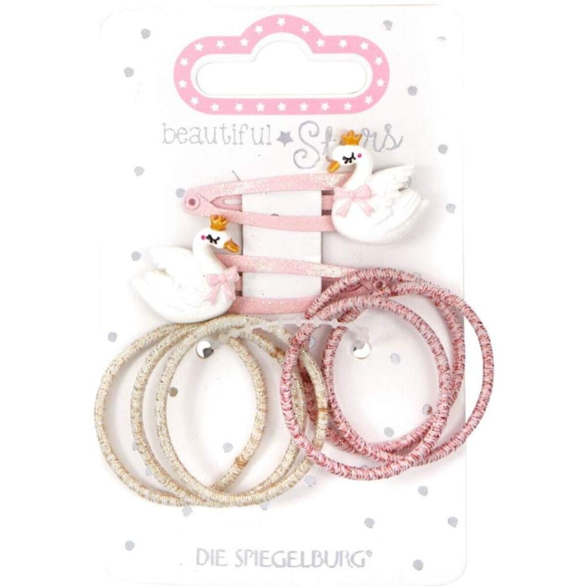 Die Spiegelburg Haarclip Schwan + Haargummi no.2  beautiful Stars