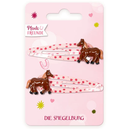 Die Spiegelburg Haarclips Pferdefreunde 2er Set, 1 Set, 3-fach sortiert