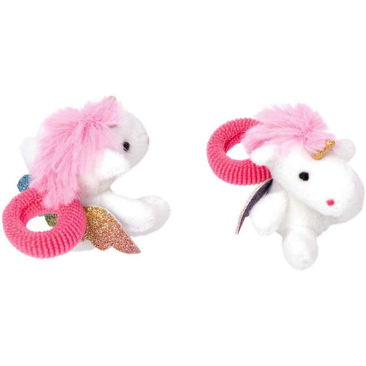 Die Spiegelburg Haargummi mit Plüscheinhorn Einhorn-Paradies, 1 Paar, 2-fach sortiert