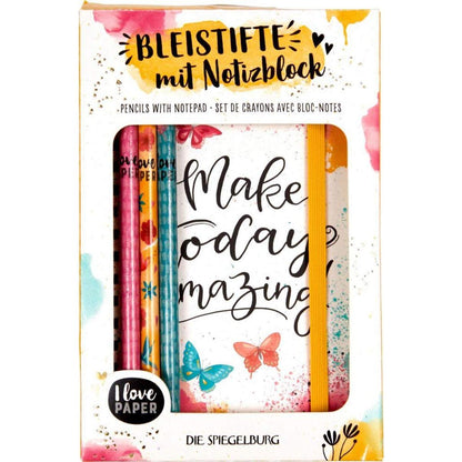 Die Spiegelburg I Love Paper - Bleistifte mit Notizblock
