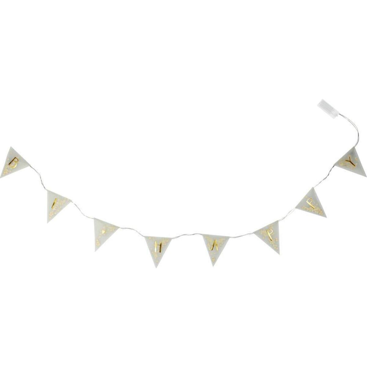 Die Spiegelburg Konfetti-Lichterkette (BE HAPPY) (ca. 150 cm) Viel Glück