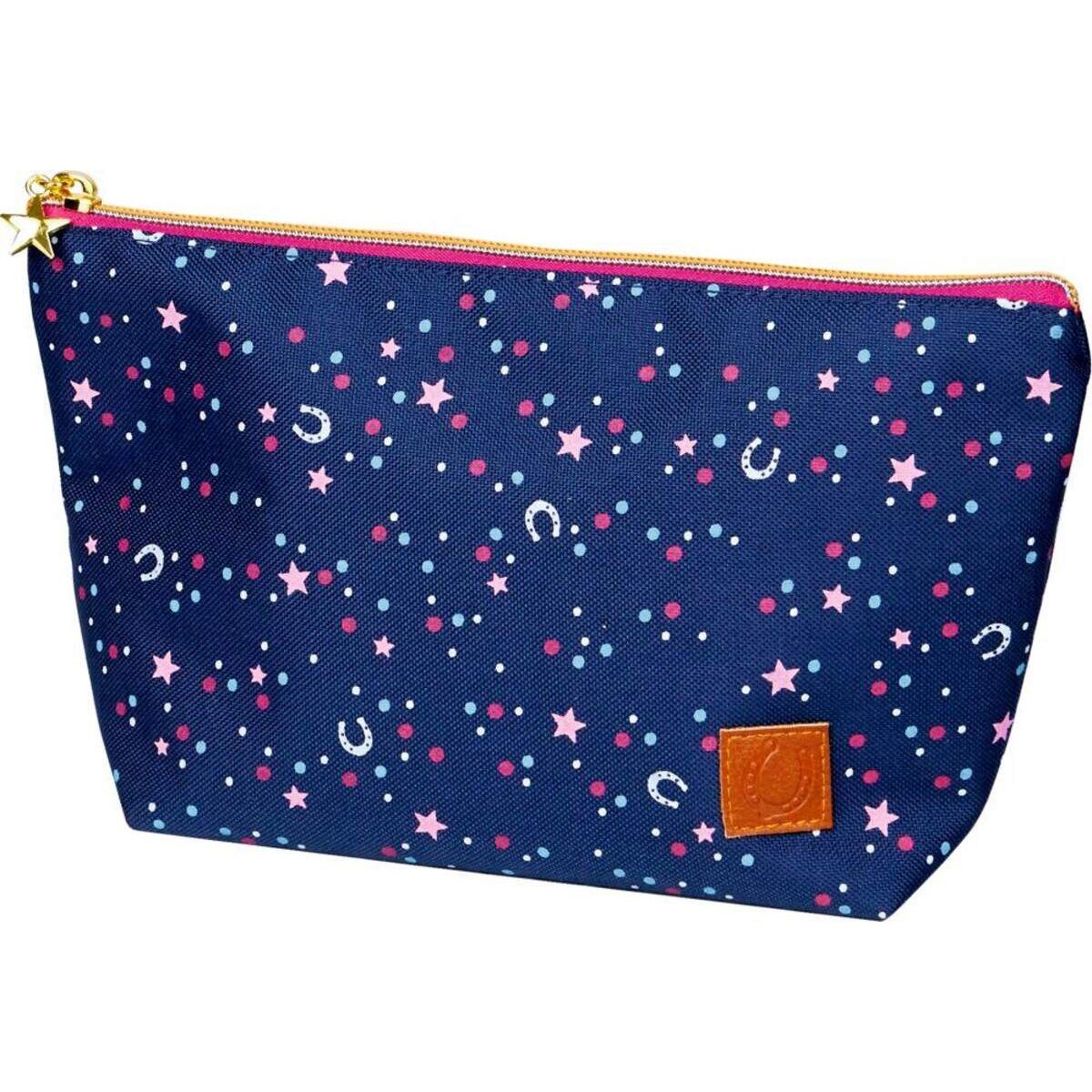 Die Spiegelburg Kulturtasche Pferdefreunde, blau (mit Glimmer+Stickerei)