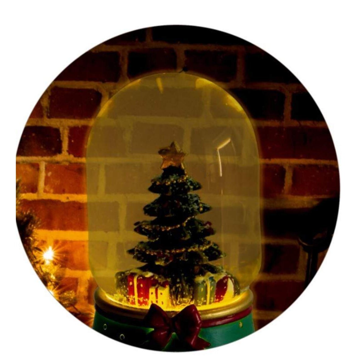 Die Spiegelburg Leucht-Schneekugel aus Glas Weihnachtswunder