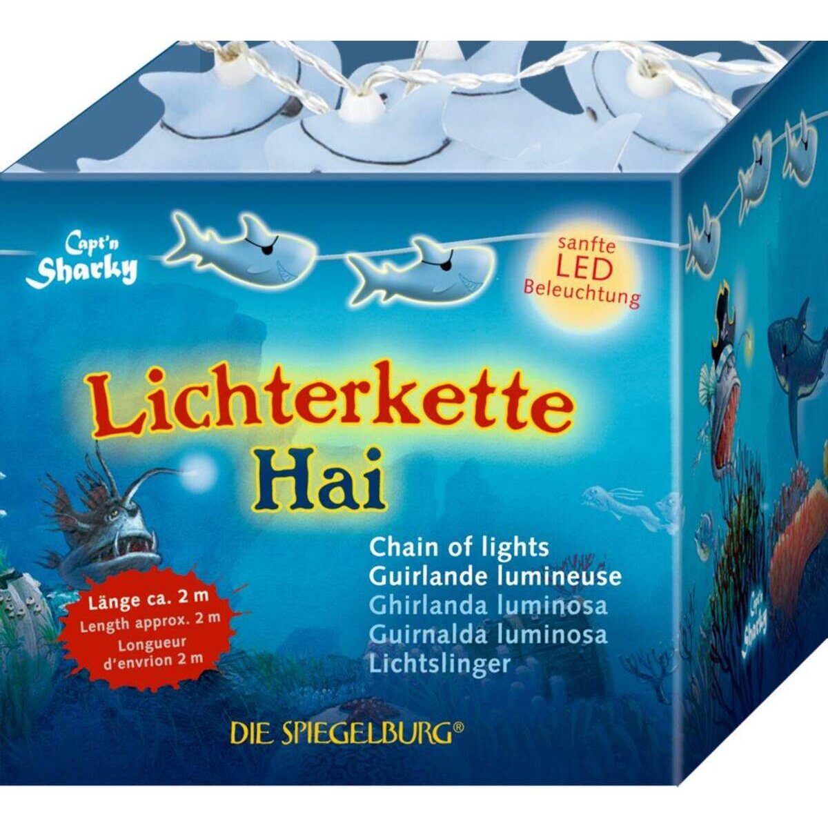 Die Spiegelburg Lichterkette Hai Capt'n Sharky