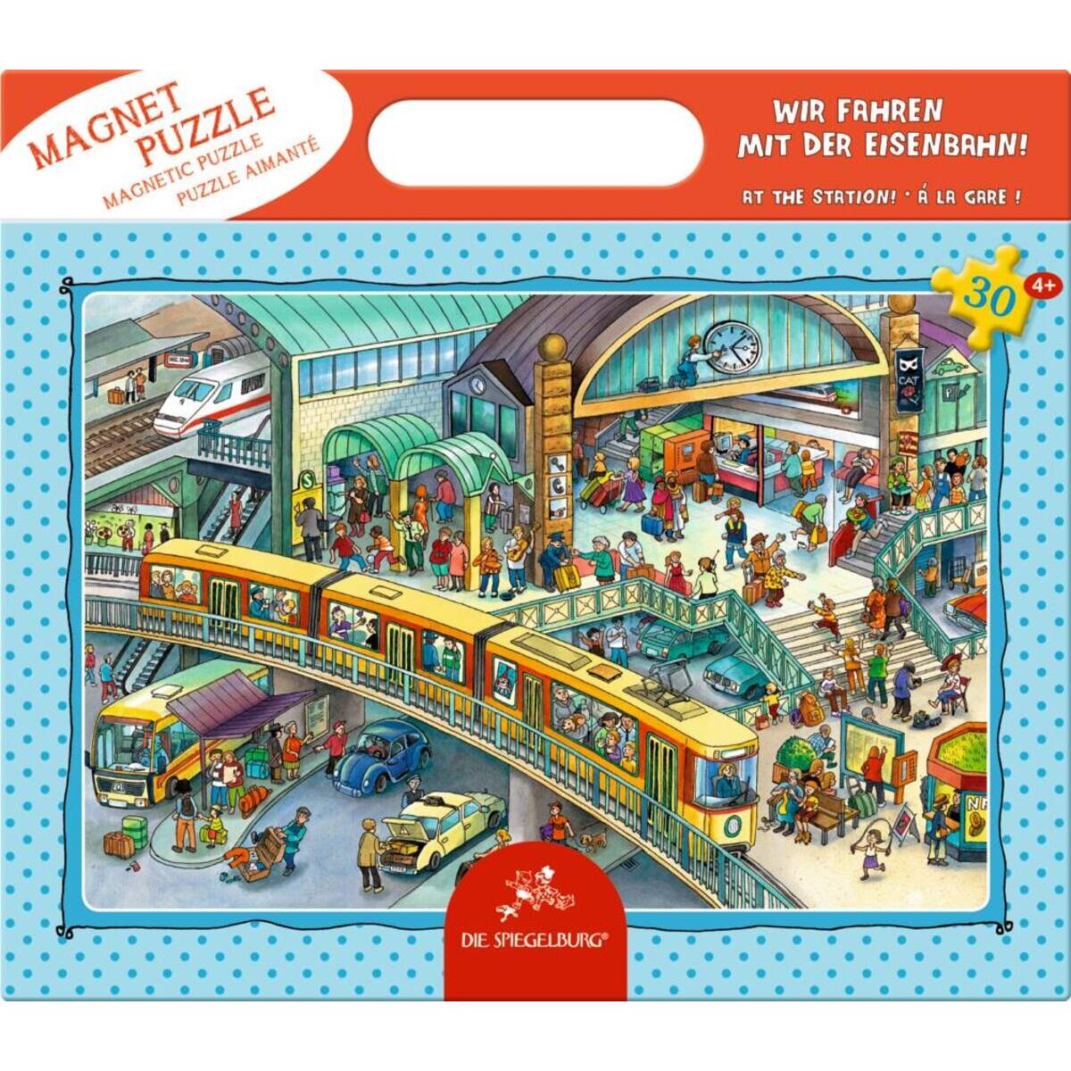 Die Spiegelburg Magnetpuzzle Wir fahren mit der Eisenbahn! (30 Teile)