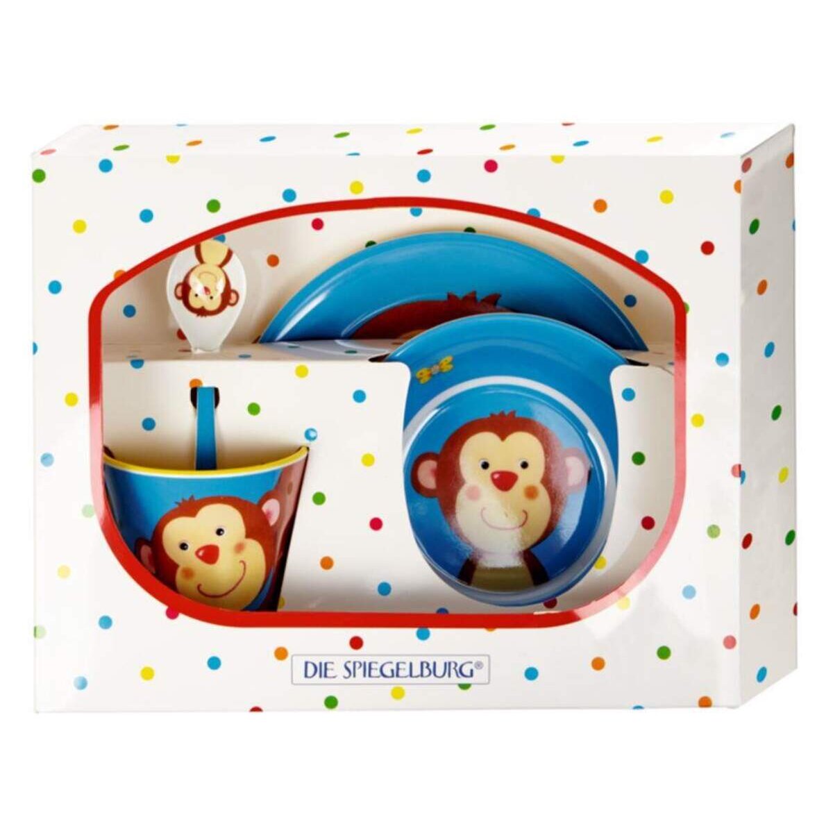 Die Spiegelburg Melamin-Geschenkset Affe Freche Rasselbande