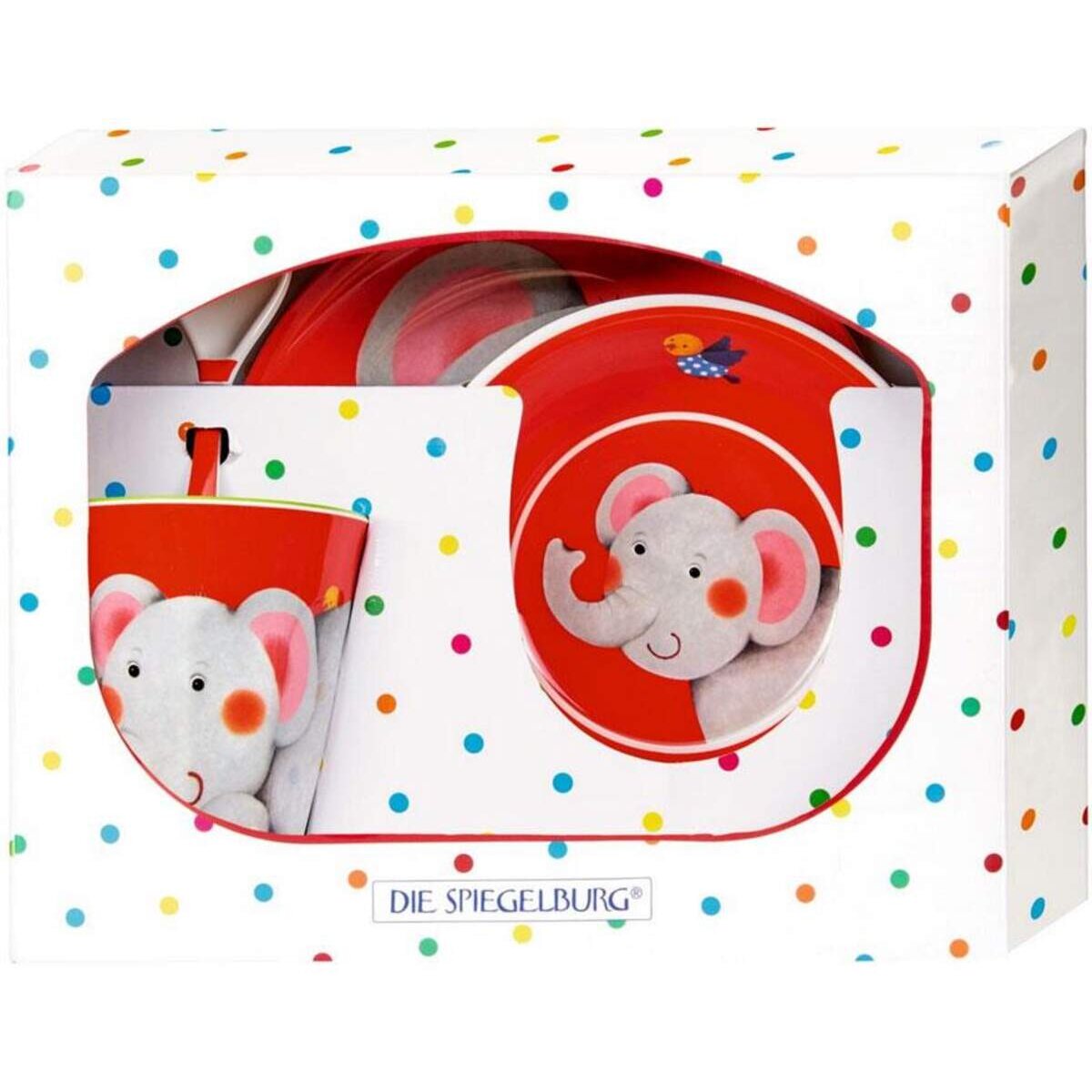 Die Spiegelburg Melamin-Geschenkset Elefant - Freche Rasselbande