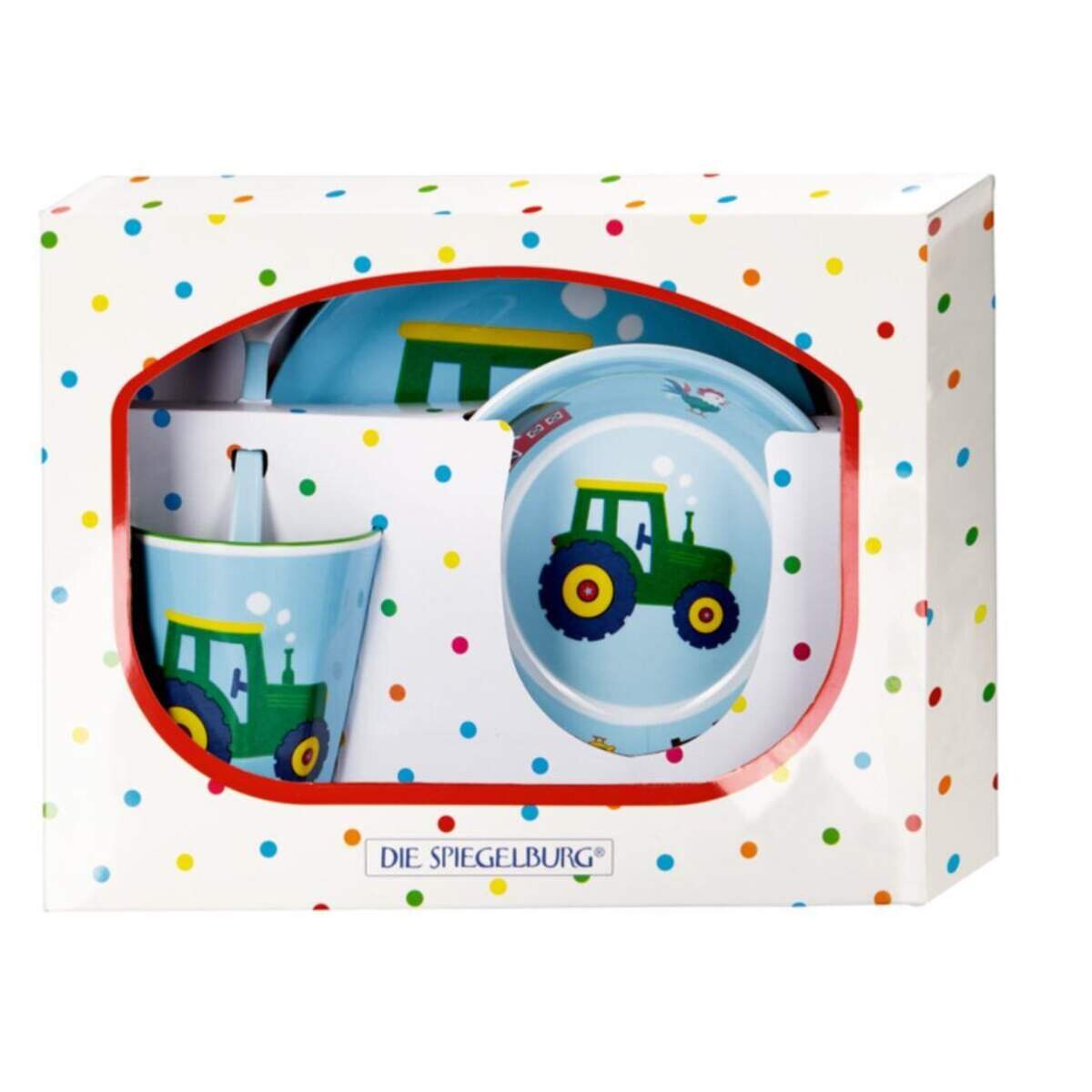 Die Spiegelburg Melamin-Geschenkset Traktor