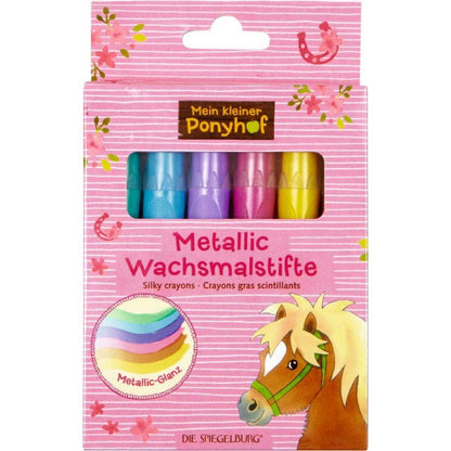 Die Spiegelburg Metallic Wachsmalstifte Mein kleiner Ponyhof (6 St.)