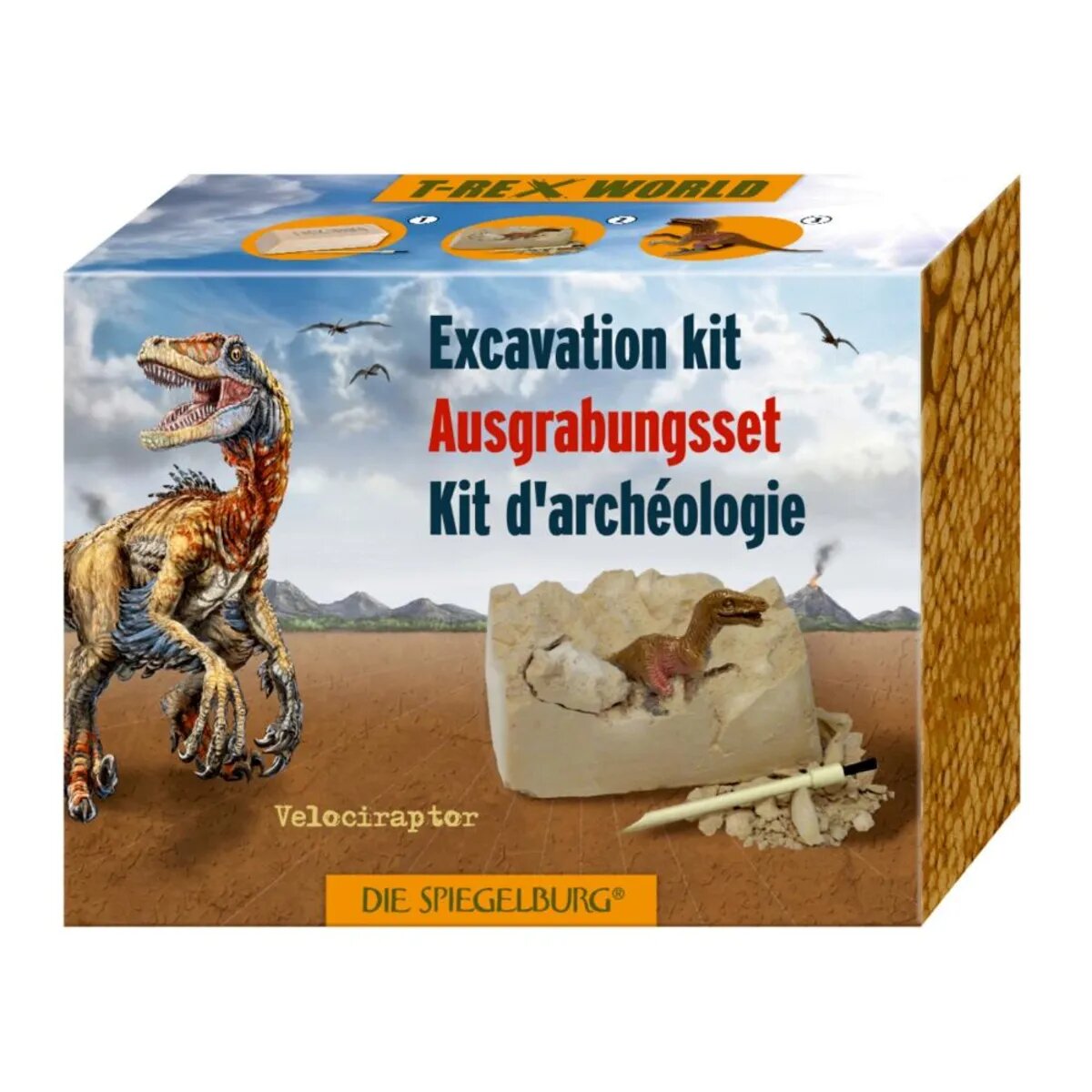 Die Spiegelburg Mini-Ausgrabungsset Dinosaurierfigur T-Rex World, sortiert