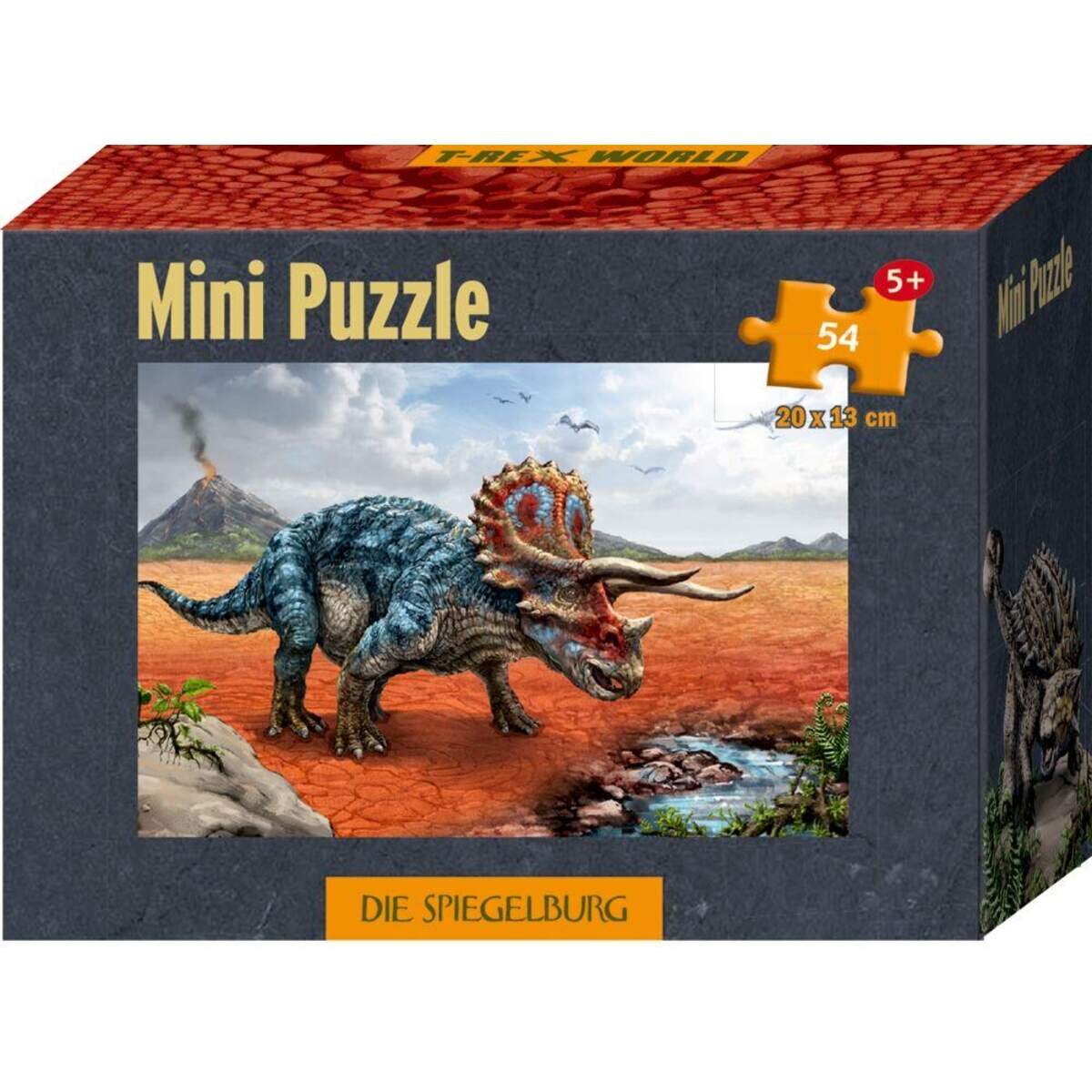 Die Spiegelburg Mini-Puzzles T-Rex World (54 Teile), 1 Stück, 4-fach sortiert