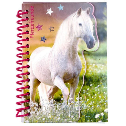 Die Spiegelburg Pferdefreunde Notizbuch (mit Stickerbogen) 1 Stück, sortiert