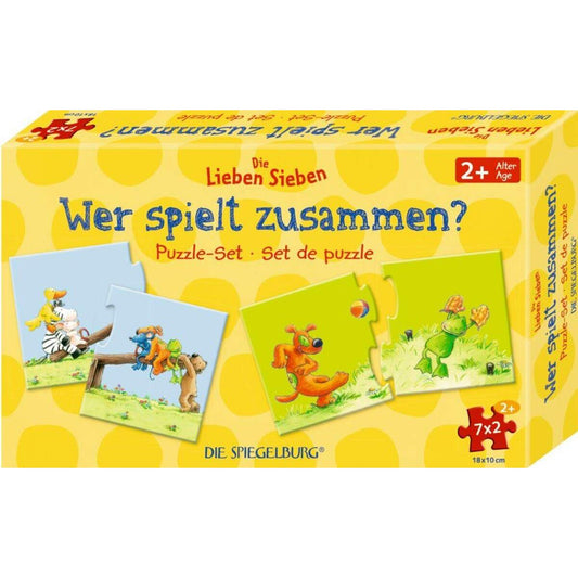 Die Spiegelburg Puzzle-Set Wer spielt zusammen? Die Lieben Sieben (7x2 T.)