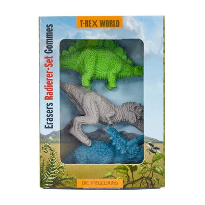 Die Spiegelburg Radierer-Set T-Rex World, 3er Set, sortiert