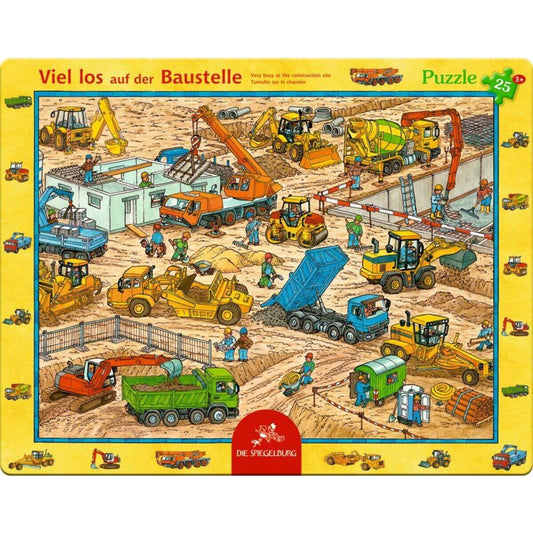 Die Spiegelburg Rahmenpuzzle Viel los auf der Baustelle (25 Teile)