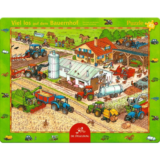 Die Spiegelburg Rahmenpuzzle Viel los auf dem Bauernhof (25 Teile)