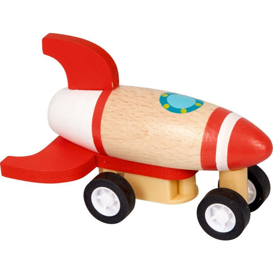 Die Spiegelburg Rakete mit Rückziehmotor - Bunte Geschenke, 1 Stück, 2-fach sortiert
