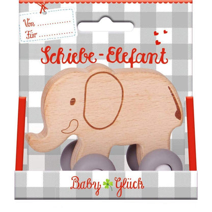 Die Spiegelburg Schiebe-Elefant aus Holz, BabyGlück