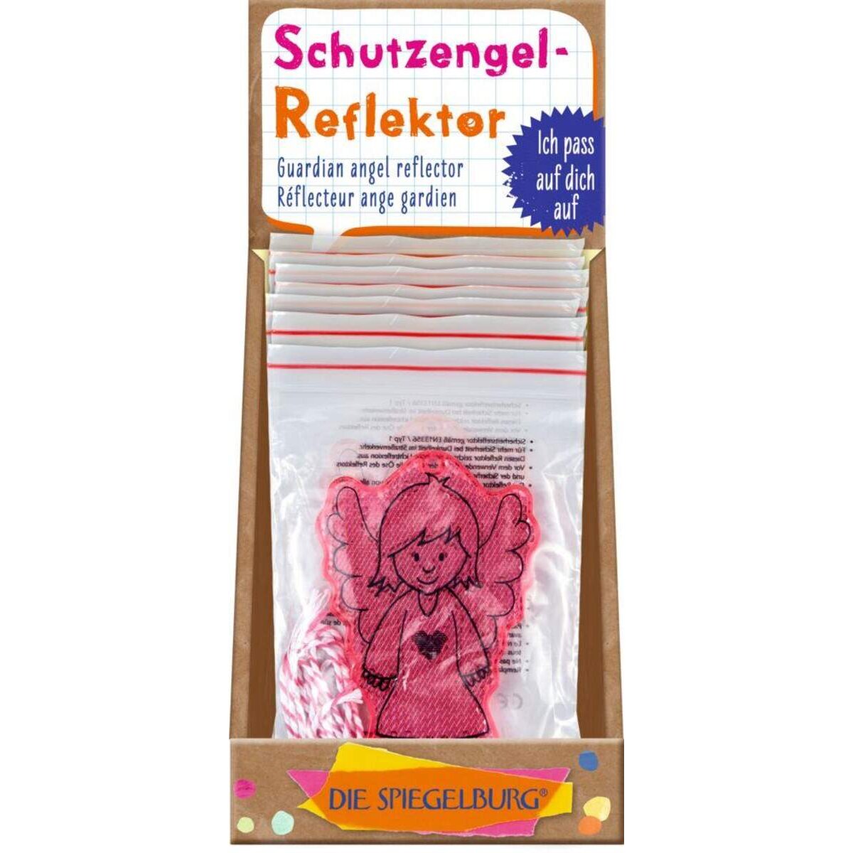 Die Spiegelburg Schutzengel-Reflektor Ich pass auf...! pink