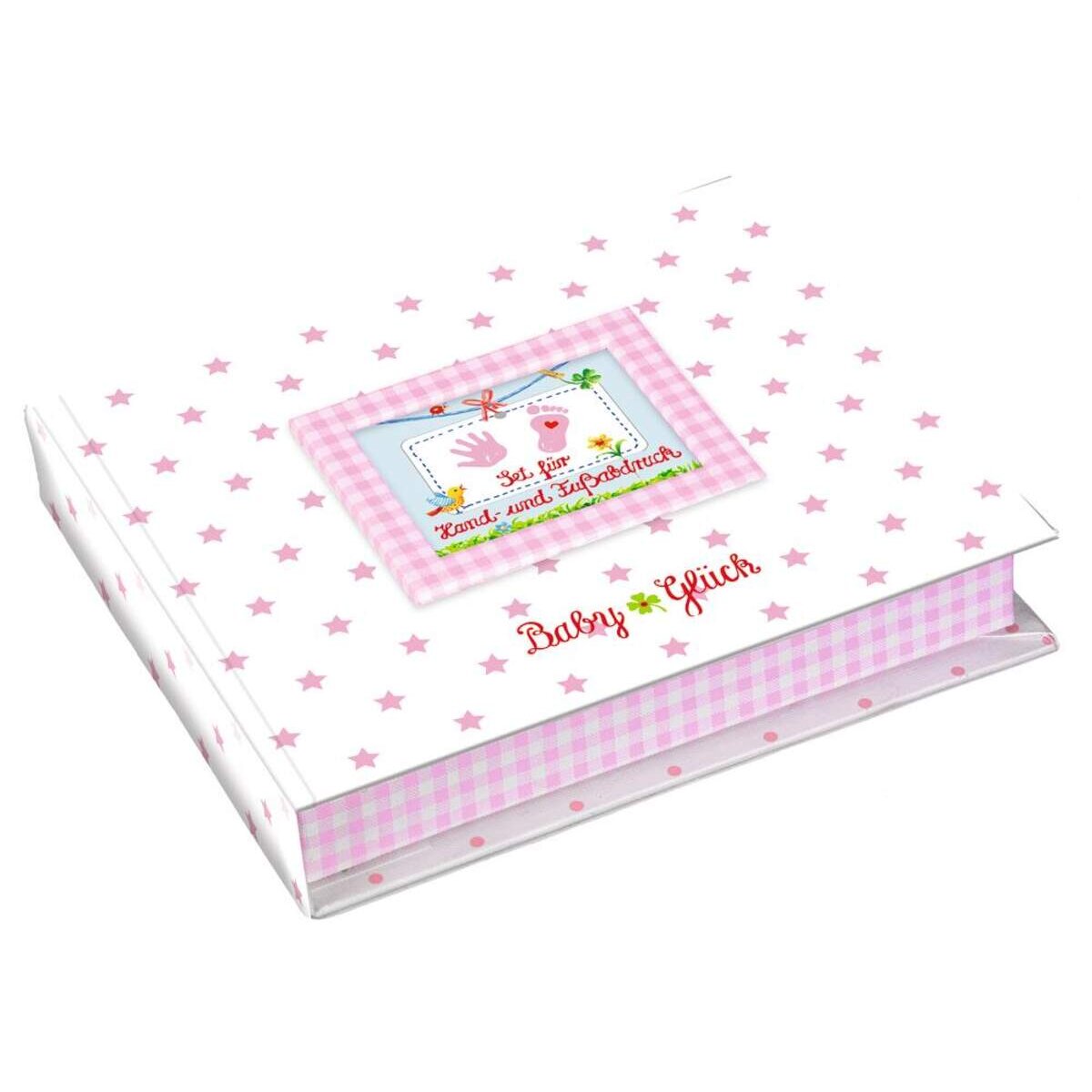 Die Spiegelburg Set für Hand- und Fußabdruck BabyGlück, rosa