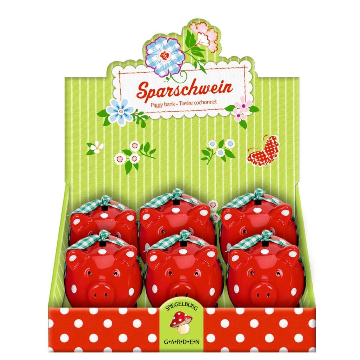 Die Spiegelburg Sparschwein Fröhliche Tupfen