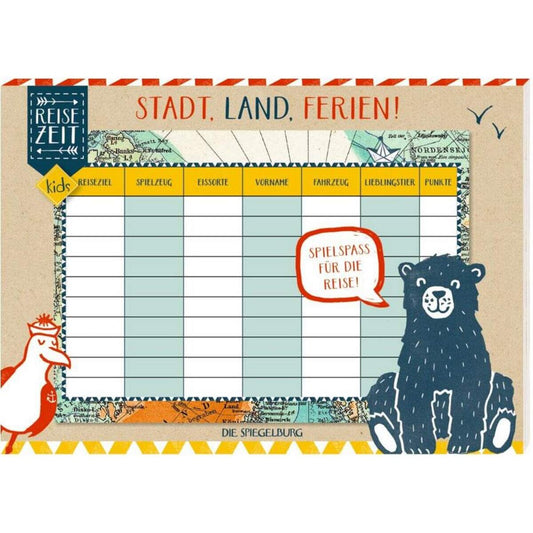 Die Spiegelburg Spielblock Stadt, Land, Ferien!  Reisezeit Kids