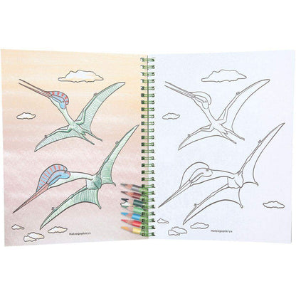 Depesche Dino World Malbuch mit Buntstiften