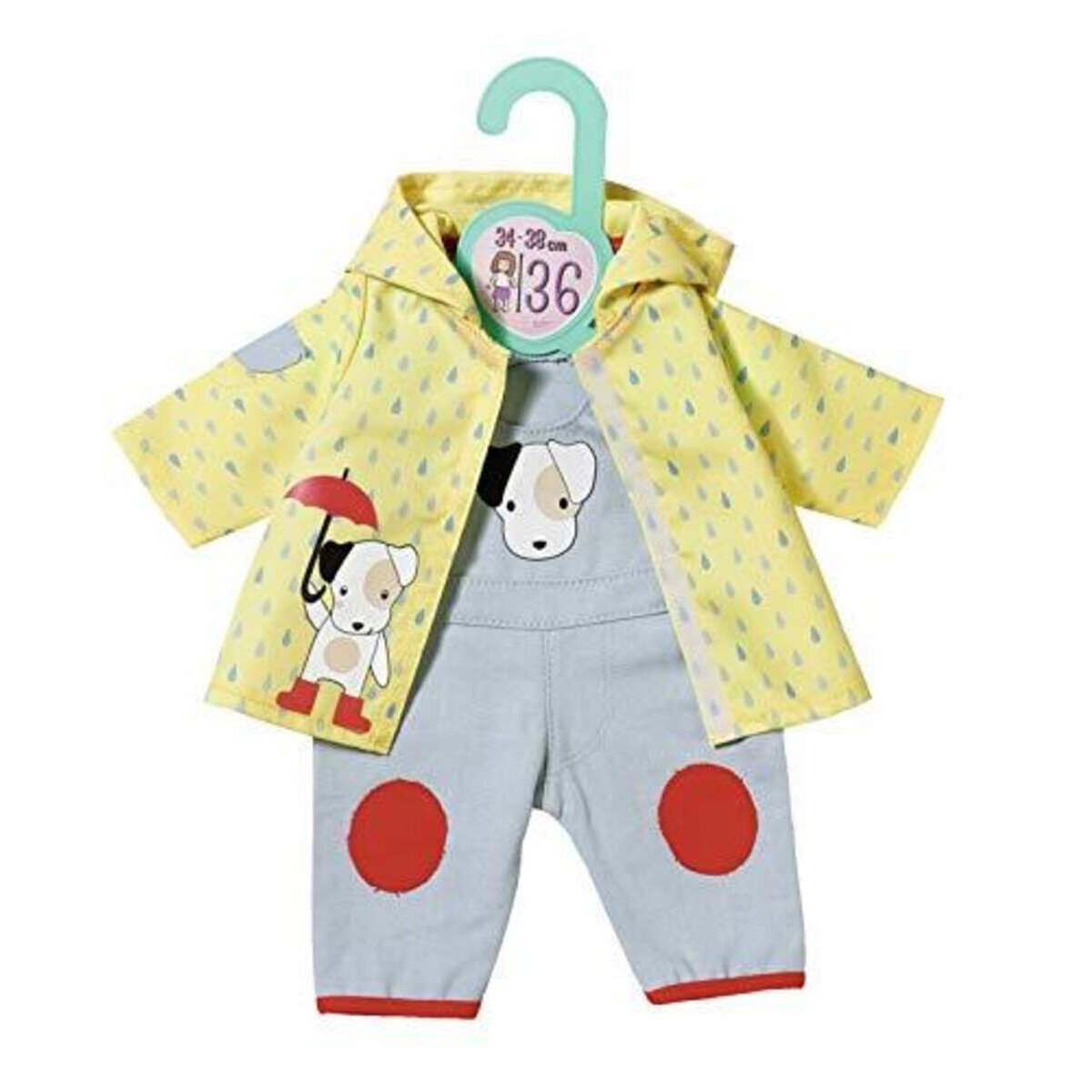 Dolly Moda Latzhose mit Regenjacke 36 cm