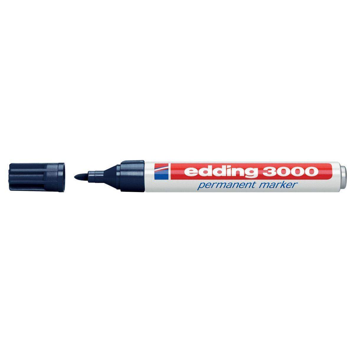 edding 3000 Permanentmarker, 1.5-3mm, Rundspitze, stahlblau
