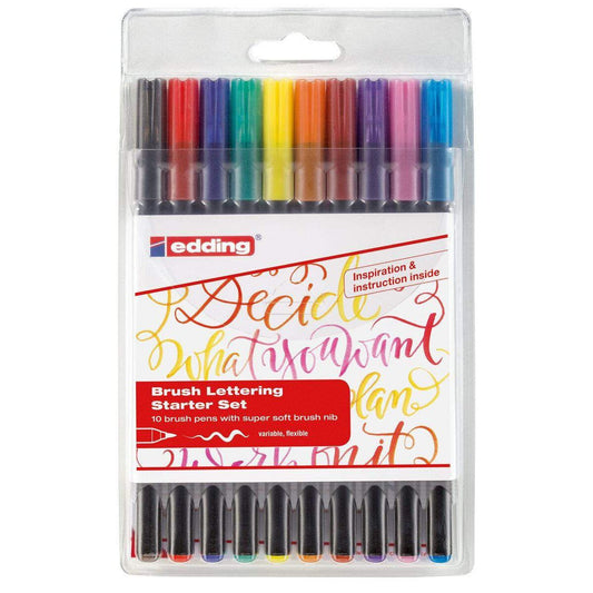 edding Tangle Colouring Set brushpen 10 Stück
