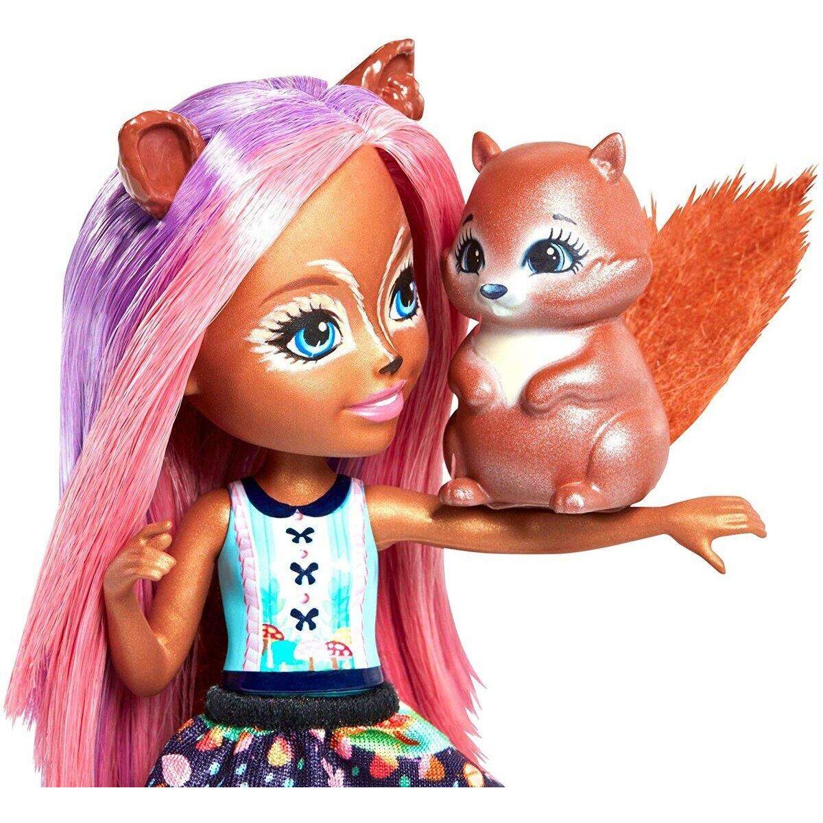 Enchantimals Eichhörnchen Mädchen Sancha Squirrel Puppe