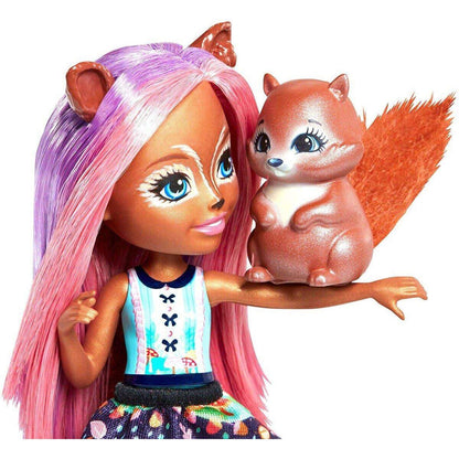 Enchantimals Eichhörnchen Mädchen Sancha Squirrel Puppe