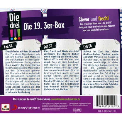 Europa Die Drei !!! 19. 3er Box mit den Folgen 56, 57 und 58