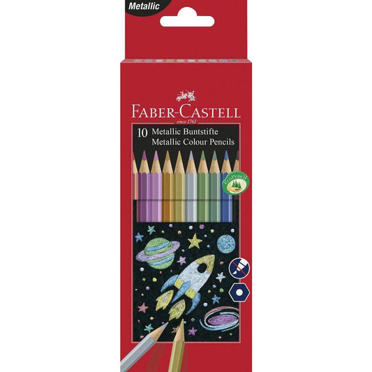 Faber-Castell Buntstift metallic, 10 Stück