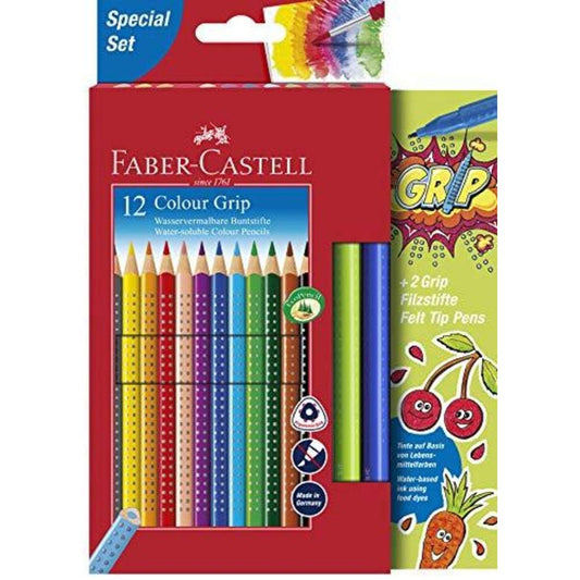 Faber-Castell Buntstifte Promoetui Colour Grip + 2 Fasermaler