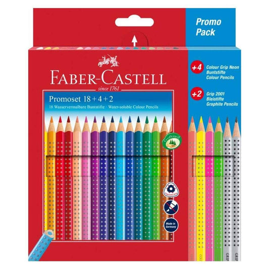 Faber-Castell Colour Grip Bunt- und Bleistiftset: 18 + 4 + 2