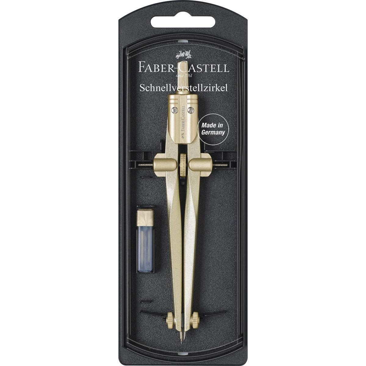 Faber-Castell Stream Schnellverstellzirkel, gold