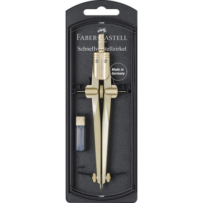 Faber-Castell Stream Schnellverstellzirkel, gold