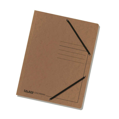 Falken Einschlagmappe Pappe A4, 3 Klappen, braun